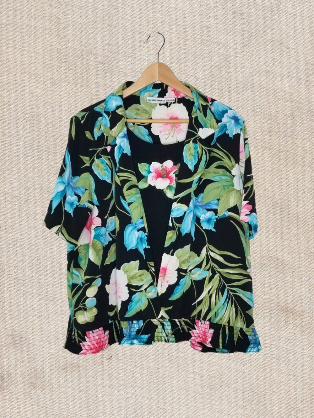 Vintage Alfred Dunner Tropical Floral Blouse, Size 14